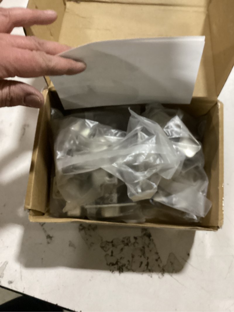 Condition photo showing As Is for furniware 10 pack frameless full overlay soft close cabinet hinges, speed control 4d adjustment european hinges, stainless steel kitchen cabinet hardware clip-on, 45~110° open angle 10 pieces full overlay