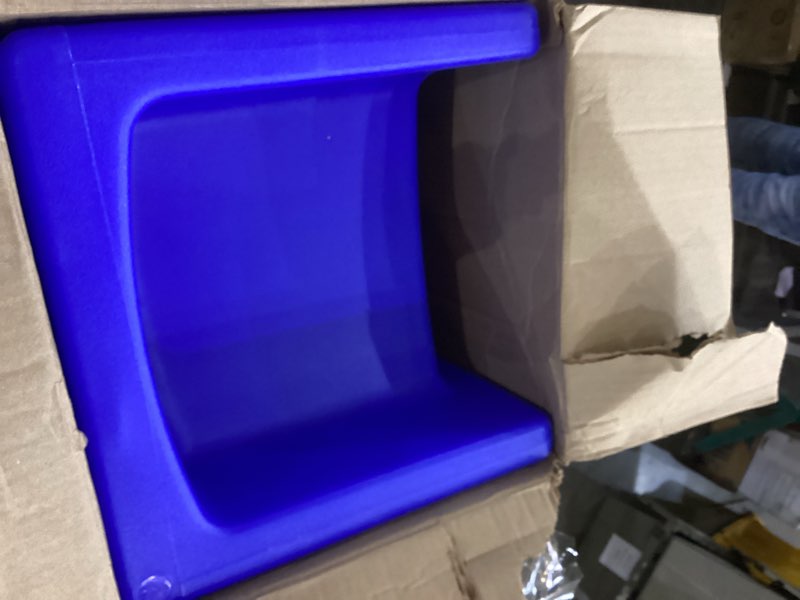 Condition photo showing New/Like New for Children's Factory 3-in-1 Cube Chair for Kids, Flexible Seating Classroom Furniture, 1-Pack, Blue Chair Blue 1
