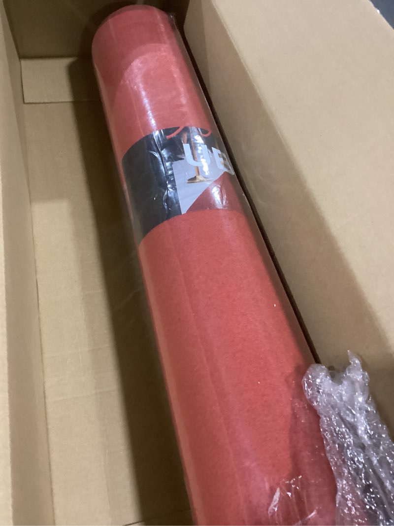 Condition photo showing New/Like New for extra thick red carpet runner for party felt non-slip rubber backed aisle runway rug for step, proposal & wedding decorations, hollywood oscars runway?reusable (red, 3 x 30 ft) red 3' x 30' (rectangular)