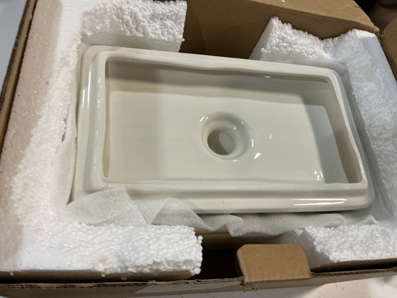 Condition photo showing Good Condition for ceramic bread box for kitchen countertop storage container large basket holder for kitchen counter retro farmhouse decor bread bins