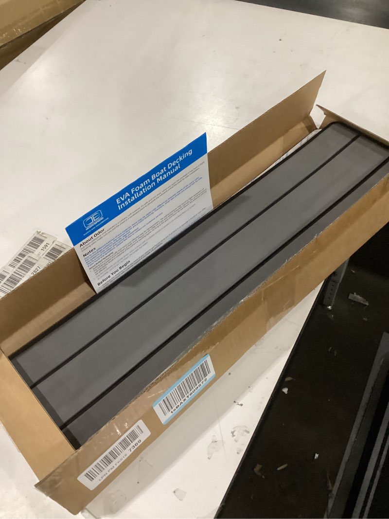 Condition photo showing New/Like New for OCEANBROAD EVA Foam RV Step Cover 24''L x 6.5''W 4 Pack with Self Adhesive for Ladders Trailers Truck Campers RV Steps Treads, Dark Gray Dark Gray 24''L x 6.5''W