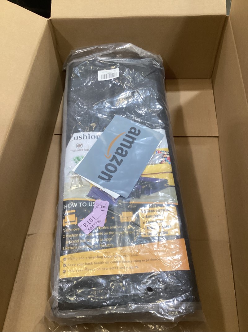 Condition photo showing As Is for heavy duty couch cushion support board for sagging sofa, 21.5''x48'' extra thick solid wood under couch insert with anti-slip dots, repair sagging spring sofa and replace worn cushions 48" x 21.5" - loveseat