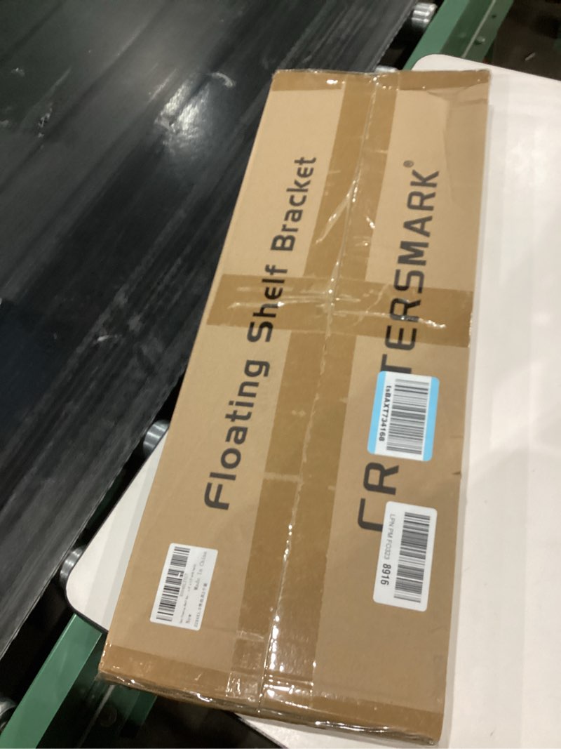 Condition photo showing New/Like New for 2pcs Floating Shelf Hardware Heavy Duty Hidden Shelf Brackets Support,Wall Mounting Invisible Floating Shelves Bracket with Jig (22" x 4" x 1.5" with Tools)