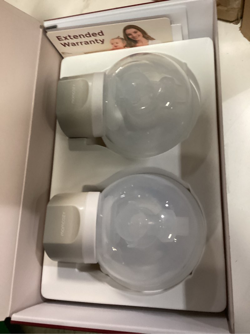 Condition photo showing New/Like New for Momcozy Hands-Free Breast Pump S12 Pro, Wearable & Portable Pump with Soft DoubleFit Flange, 3 Modes | 9 Levels Double Electric Pump, Smart Display, 24mm, 2 Pack, Cozy Grey Pack of 2 Cozy Grey