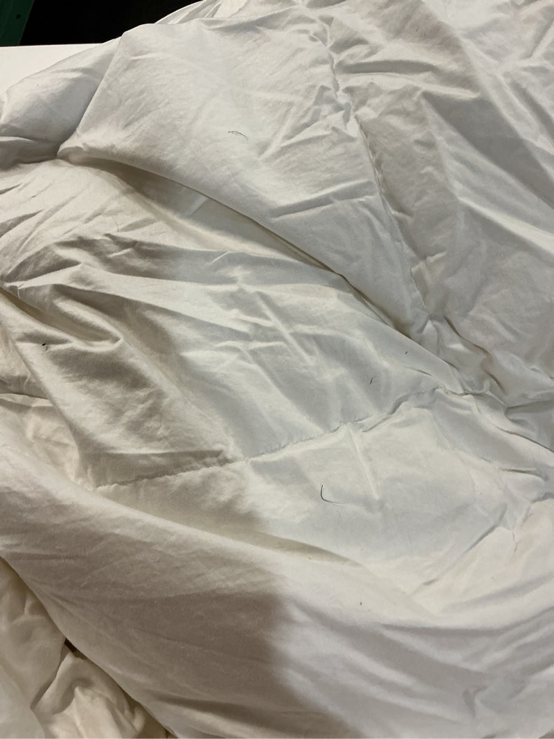Condition photo showing As Is for luxe goose down duvet insert, twin, white