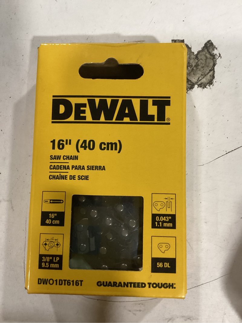 Condition photo showing Good Condition for dewalt dwo1dt616t chain, black