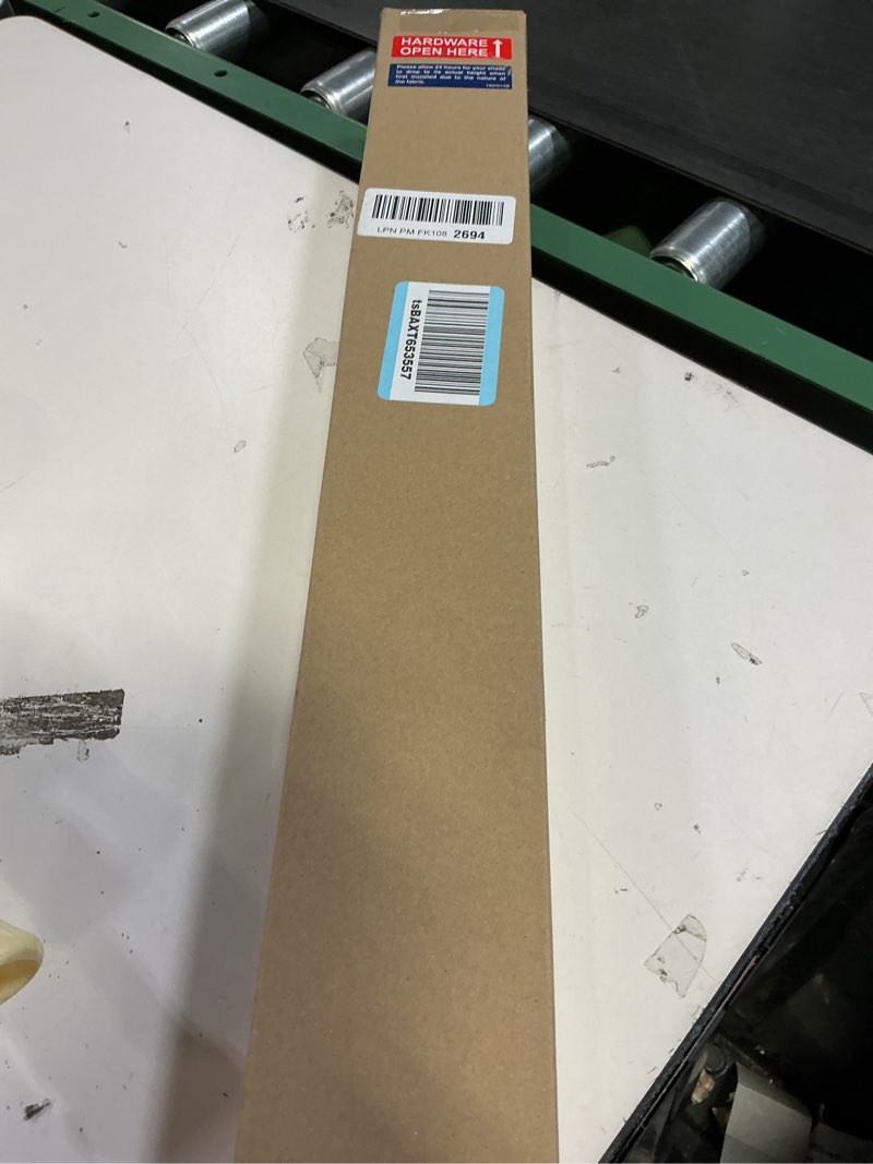 Condition photo showing New/Like New for BlindsAvenue Cordless Light Filtering Cellular Honeycomb Shade  9/16  Single Cell  White  Size: 22  W x 48  H