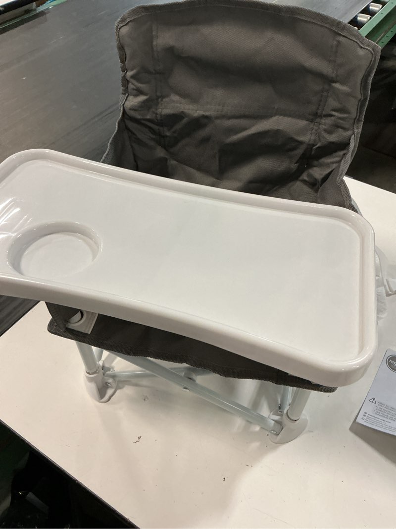 Condition photo showing Good Condition for regalo my chair 2-in-1 baby high chair & portable travel booster seat, high chair for babies & toddlers, booster seat for kitchen chair, oversized tray with cup holder, gray fold & go booster - gray