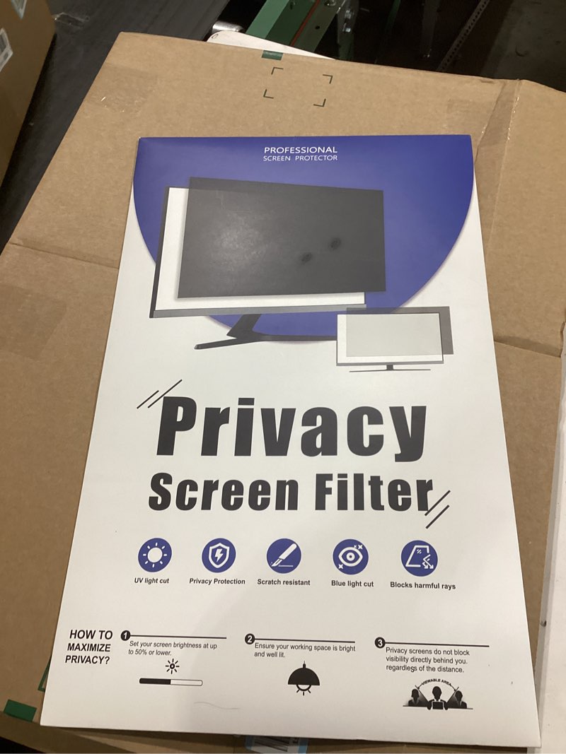 Condition photo showing Good Condition for [2-Pack] 27 Inch Privacy Screen for Computer Monitor 16:9 Aspect Ratio, Eye Protection Anti Blue Light Glare Shield, 27inch Removable Black Blackout Anti Spy Desktop Security Private Filter 27''(16:9)