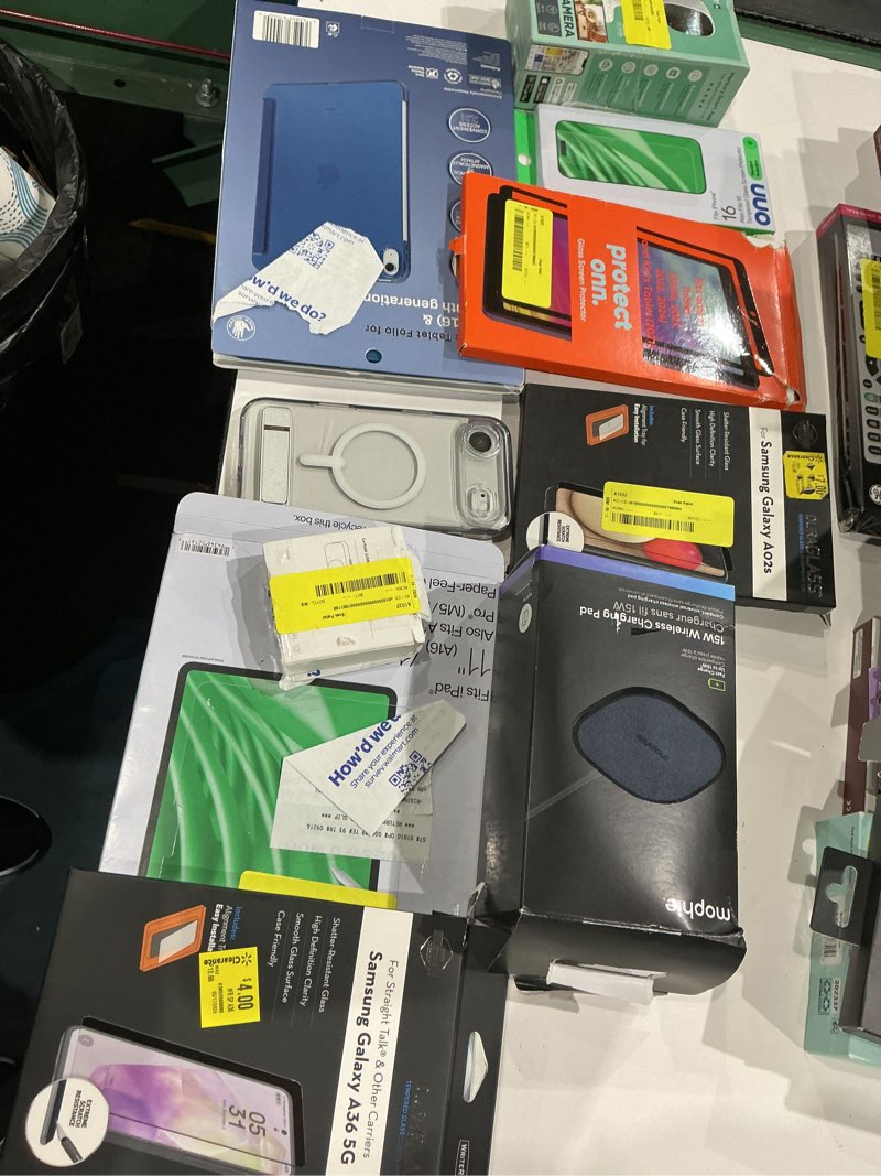 Condition photo showing As Is for assorted cellphone/tablet/laptop case covers & accessories