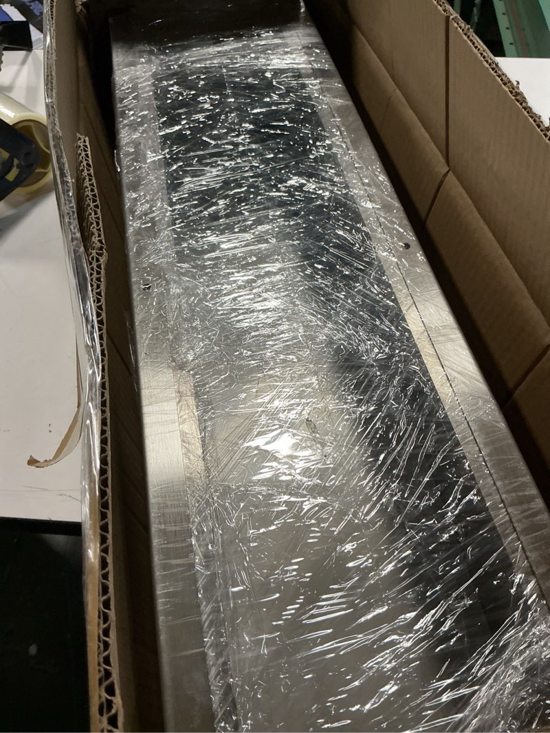 Condition photo showing Good Condition for 8 1/4" x 6.7" x 63" chimney extension for range hood, 210mm chimney extension for wall mount range hood, 31.5-63" stainless steel exhaust duct chimney cover, universal fit for most kitchens
