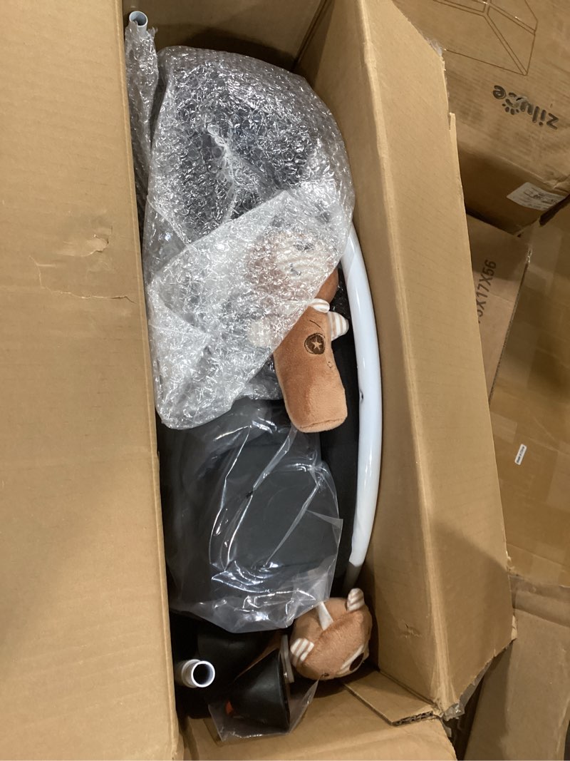 Condition photo showing Good Condition for Baby Swing for Infants, Electric Baby Swing with Bluetooth, Portable Infant Swing with 5 Speeds, 10 Lullabies, 5-Point Harness & Remote Control, for Newborns Infants Indoor Outdoor Use (Black)