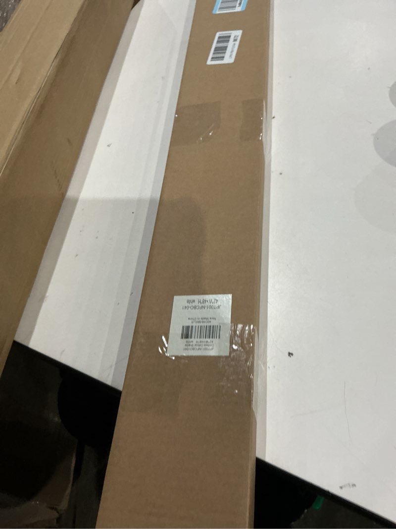 Condition photo showing As Is for lazblinds no tools no drill cordless cellular shades, blackout light blocking honeycomb shades for home, thermal insulation blinds for windows, 42" w x 48" h, white blackout-white 42" w x 48" h