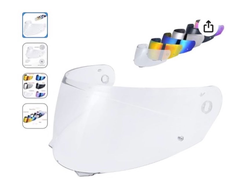 SUNLOCK HJ-26 Visor/Shield compatible (R-PHA11 Helmet model name A set - Black, Red, Gold, Green) Mi