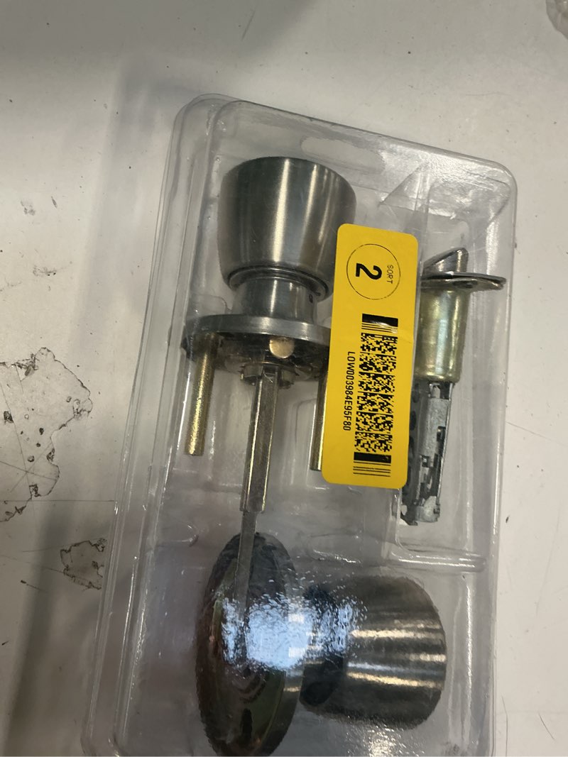 Condition photo showing Good Condition for HOSOM Passage Door Knob, Interior Door Knob, Keyless Door knobs Interior for Hallway, Closet and More, No Locking Satin Nickel Door Handle Knob, 1 Pack 1 Passage