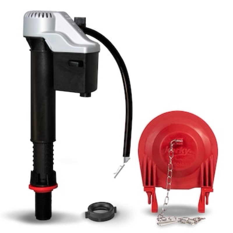 korky universal toilet fill valve and 3-in flapper kit