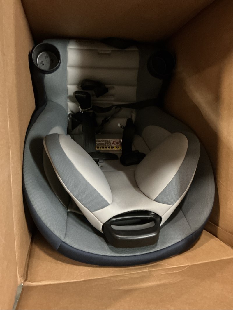 Condition photo showing As Is for safety 1st ellaris 3-in-1 convertible car seat, slim fit design, rear & forward-facing, 5-position headrest, 3-across fit, travel-friendly with machine-washable seat pad, london blue