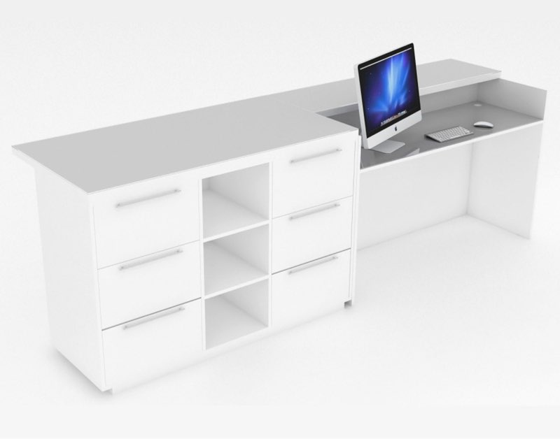 genius counter / front desk combined with admin table