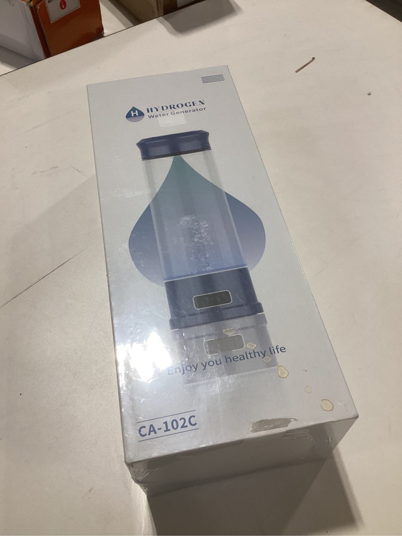 Condition photo showing New/Like New for Hydrogen Water Bottle, Hydrogen Water Bottle Generator, 5-Min Electrolysis 1500 PPB Smart Water Ionizer with SPE/PEM Technology, Hydrogen Water Machine for Women Men Office School Bike Running,CA-102C Blue