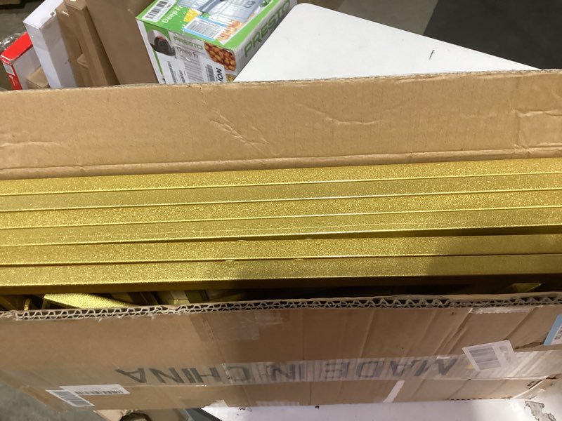 Condition photo showing New/Like New for u-shaped metal arched flower rack perfect for wedding decorations and celebrations 7.2 x 4.2 ft wedding arch frame for birthdays, parties, and more (gold)