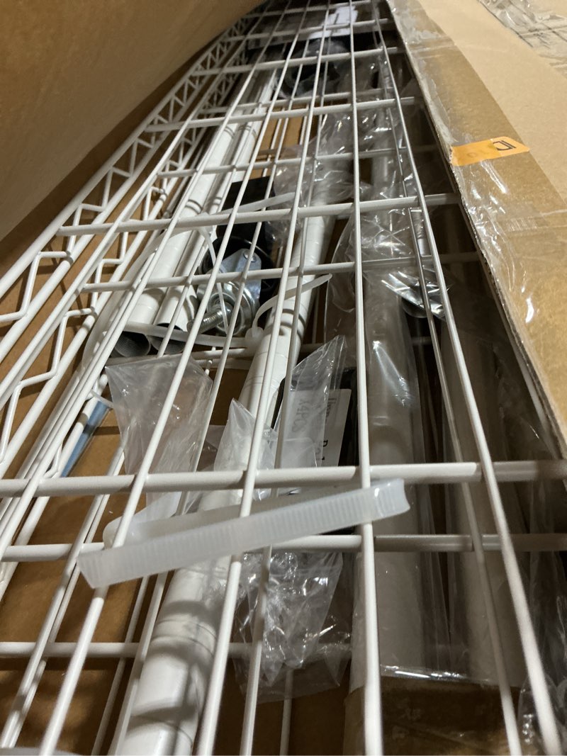Condition photo showing Good Condition for P8 Heavy Duty Clothes Rack?With Extended Width Design? Rolling Clothing Racks for Hanging Clothes?Portable Garment Rack with Lockable Wheels?51.2" W x 15.8" D x 80.5" H?Max Load 700LBS?White