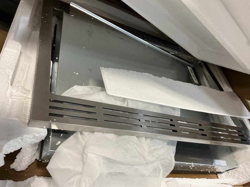 Condition photo showing As Is for Panasonic built trim kit for microwave oven 