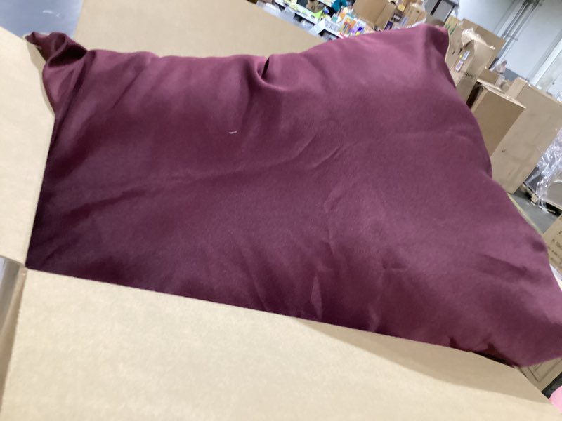Condition photo showing As Is for Majestic Pet Rectangle Medium Dog Bed Washable – Non Slip Comfy Pet Bed – Super Value Crate Pet Pillow – Puppy Kennel for Sleeping - Medium Breed 35 x 28 Inch – Solid Burgundy Medium (35 in. x 28 in.) Solid Burgundy