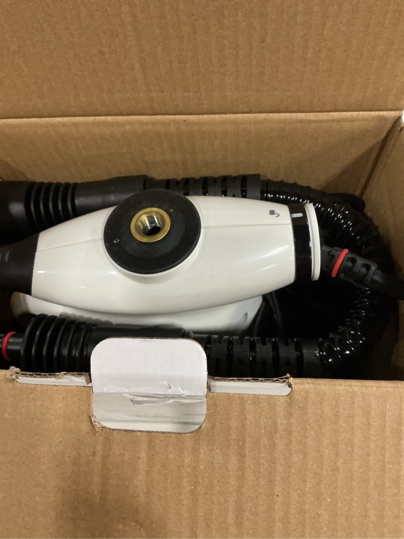 Condition photo showing Good Condition for labigo steam cleaner, pressurized handheld 13pcs multi-purpose natural deep cleaning steamer, portable steamer for cleaning home, grout, kitchen, car, window, upholstery, bathroom and clothes, white black&white