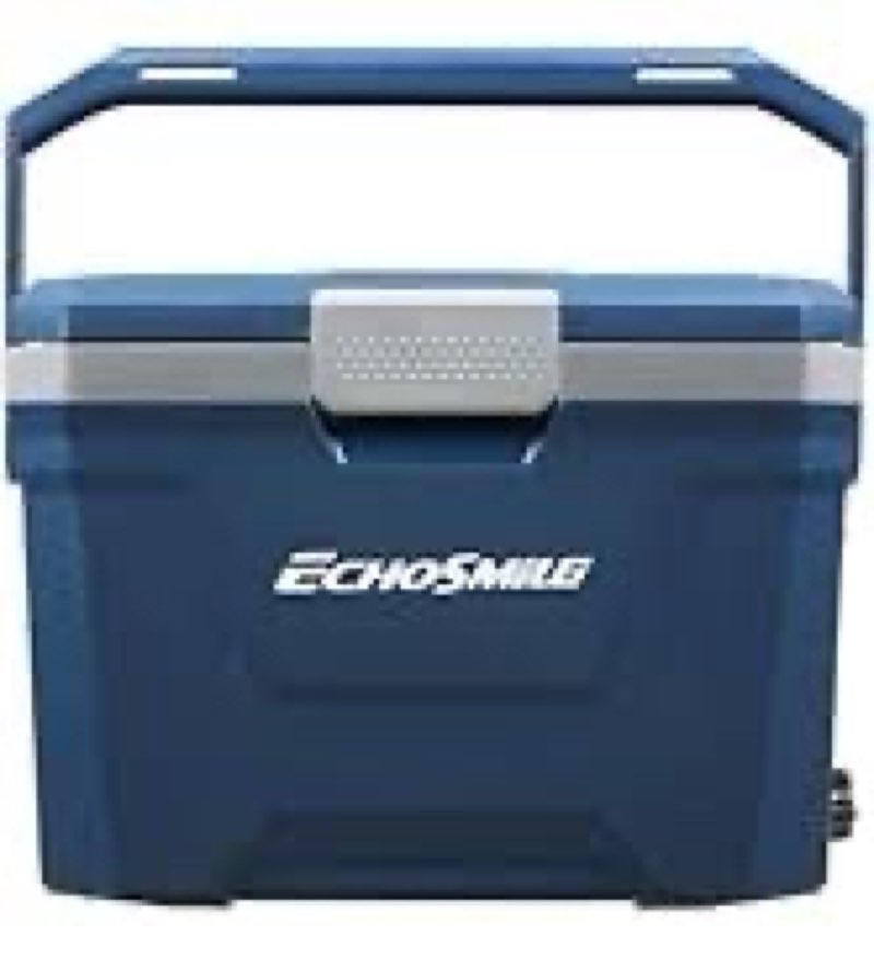 EchoSmile Portable Cooler 20L/21qt, Outdoor Insulated Ice Chest Box Blue