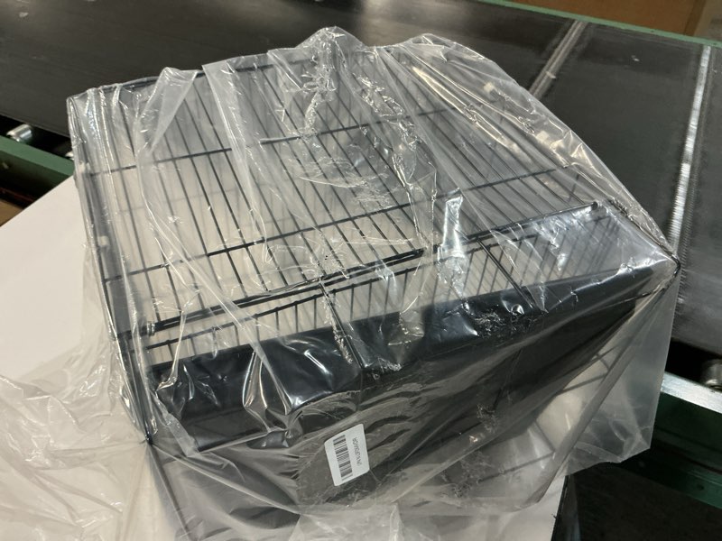 Condition photo showing As Is for Dog Crate for Little Dogs, Escape-Proof Wire Kennel with Handle & Removable Tray, Reinforced Wise Frame, Easy to Clean