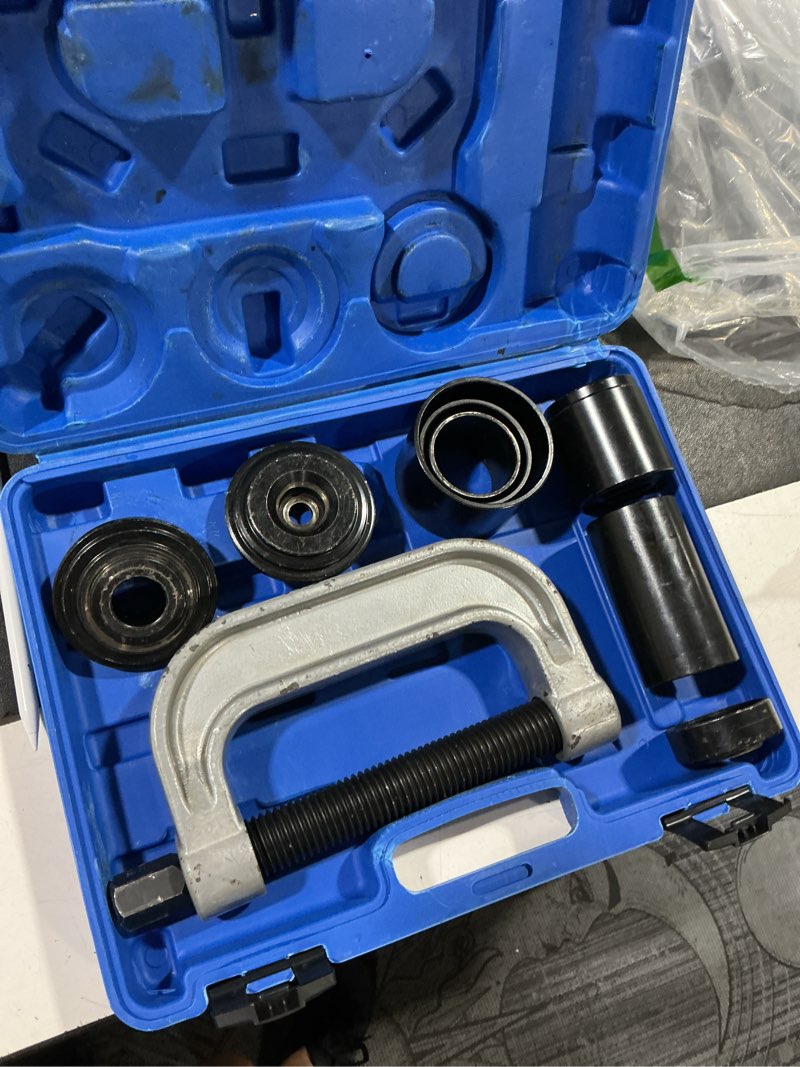 Condition photo showing Good Condition for nyxova ball joint removal installation tool, heavy duty ball joint press kit & u joint removal tool with 4 wheel drive adapters for most 2wd and 4wd cars light trucks