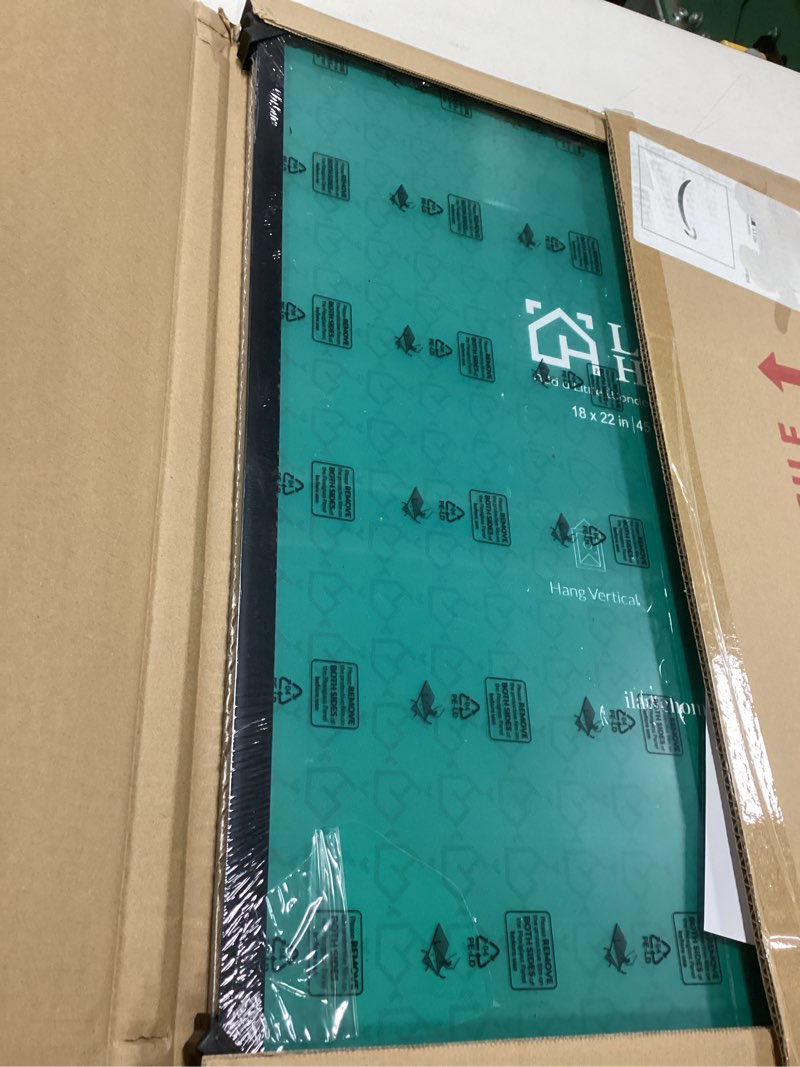 Condition photo showing Good Condition for LaVie Home 18x22 Picture Frame for Wall Display, 18x22 Black Picture Frame with HD Plexiglas, 18 x 22 Photo Frame 1 Pack, Display Frame for Vertical or Horizontal, Classic Collection 1 Black 18x22