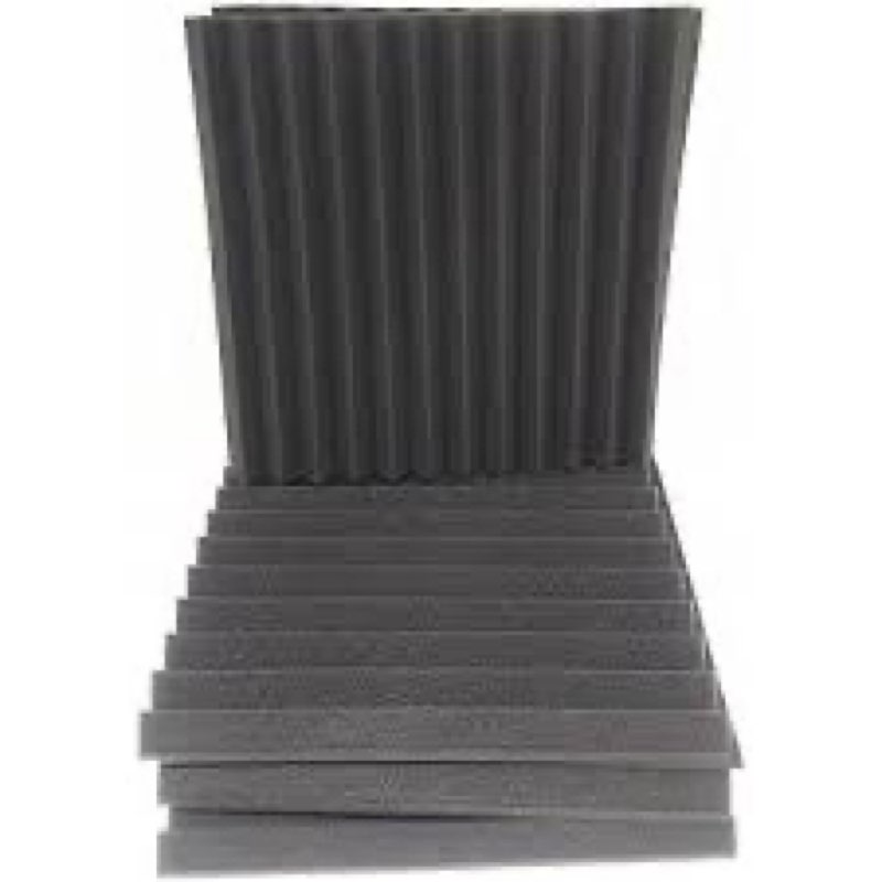 (Similar)12 Pack Acoustic Foam Panels Soundproofing Studio Foam Wedge Tiles Fireproof Ideal for Home & Studio Sound Insulation 30 * 30 * 2.5CM (30 * 30 * 2.5CM, black)
