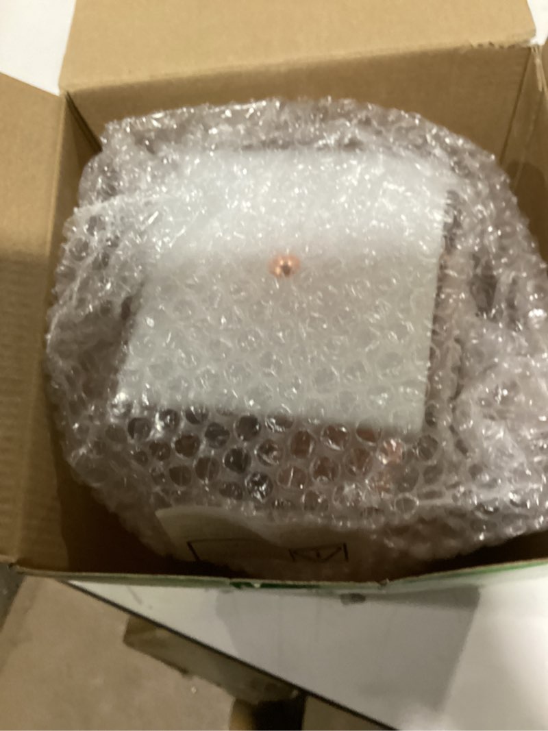 Condition photo showing As Is for Squirrel Proof Bird Feeder for Outdoors Hanging (Metal Rose Gold) Bird Feeder with 4 Ports, Chew-Proof & Weather Resistant, Backyard Gift (10.25 x 6.25 x 6.25 inches) Rose Gold Caged Feeder