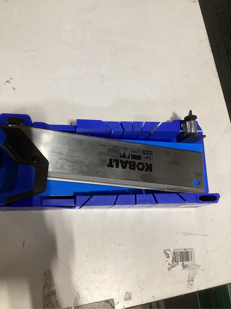 Condition photo showing Good Condition for Kobalt Miter Box included 14-in Fine finish cut Back Saw Item #5024419 | Model