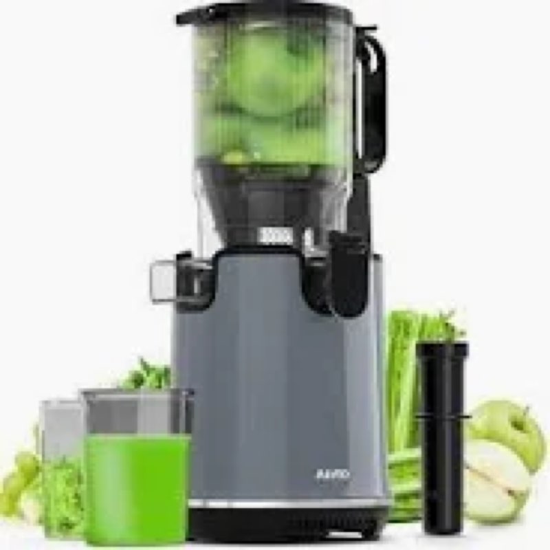 Cold Press Juicer Fits Whole Fruits, Aeitto Masticating Juicer Machines with Wide Feed Chute, Juice 