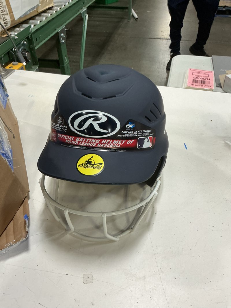 Condition photo showing Good Condition for rawlings | coolflo batting helmet with facemask | fastpitch softball | one size fits most (6 1/2” – 7 1/2”) matte white 6.5" - 7.5" | one size