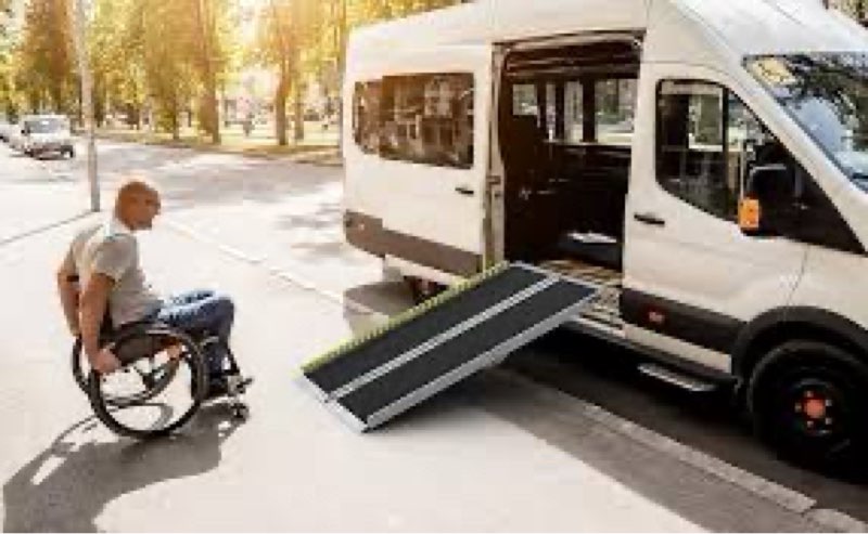 whalemotor portable wheelchair ramp 5ft, anti-slip aluminum folding portable ramp, wheelchair ramps for home, weight capacity up to 800 lbs, with transition plates above and below, loading dock plates