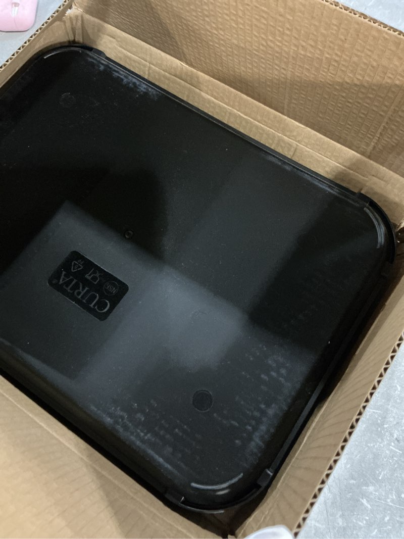 Condition photo showing Good Condition for curta rectangle plastic serving trays– cafeteria/fast food tray, for restaurant, school lunch, coffee shop & home use – durable, dishwasher safe, stackable, bpa-free, 12” x 16”set of 6 black black-6pack