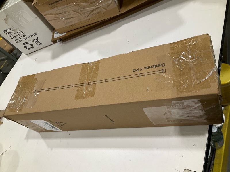 Condition photo showing Good Condition for Antique Bronze Curtain Rods for Windows 66 to 120 Inches Adjustable Length Heavy Duty 1\" Diameter Window Curtain Rod with Solid Metal Finials for Outdoor Farmhouse Bedroom Kitchen Living Room Antique Bronze 16\"-120\"|1 Pack