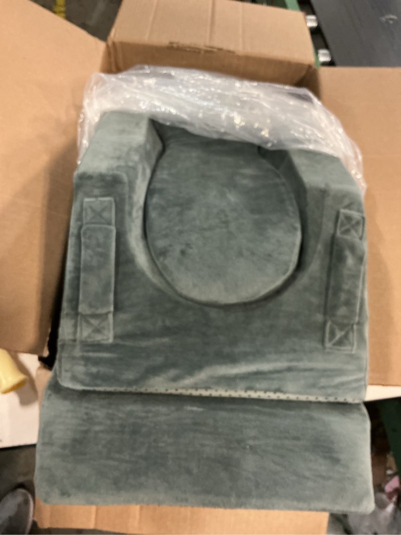 Condition photo showing Good Condition for KingPavonini 4-Height Adjustable Leg Elevation Pillows for After Surgery with Ergonomic Curve, Memory Foam Wedge Pillow for Legs Swelling and Pain Relief, Knee Replacement Recovery Aids (Single Leg) Single Leg (Upgraded) Grey