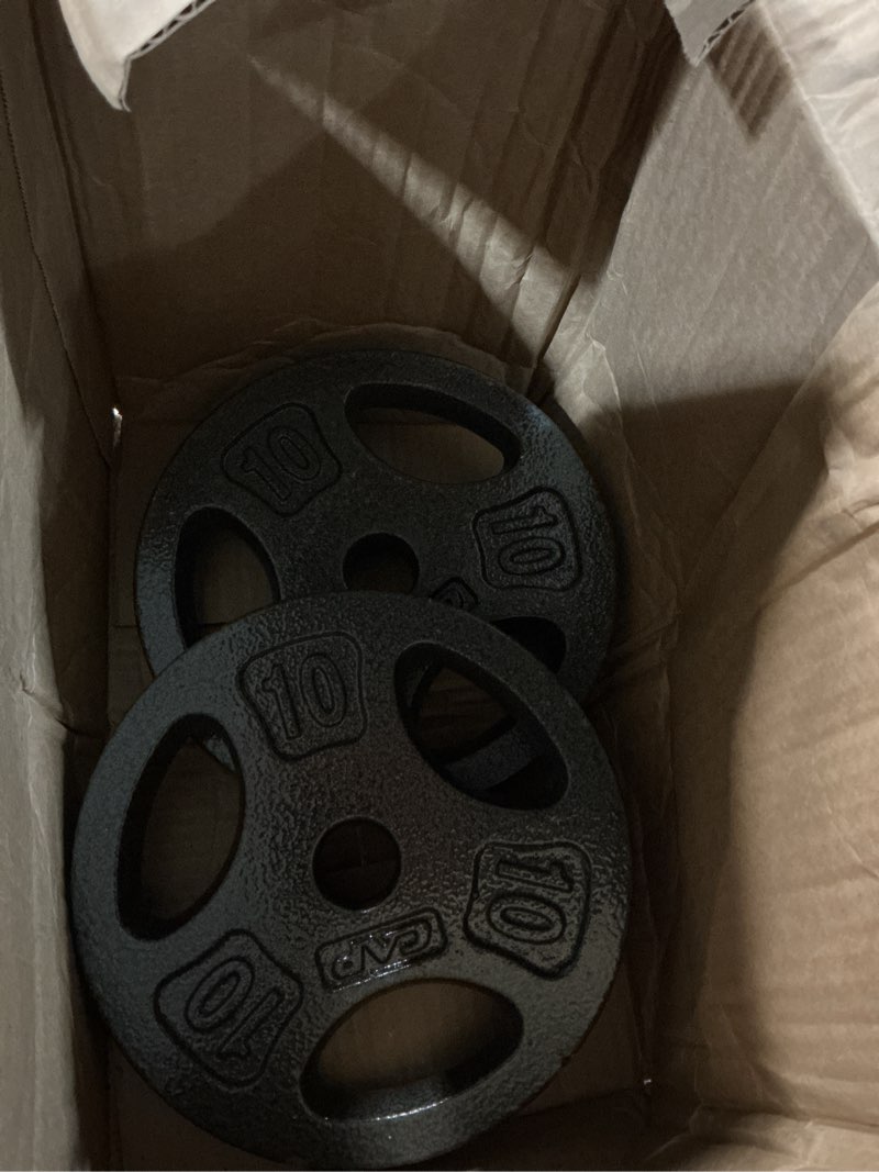 Condition photo showing Good Condition for cap barbell standard 1-inch grip weight plates 10 lbs plate pack (x2) black