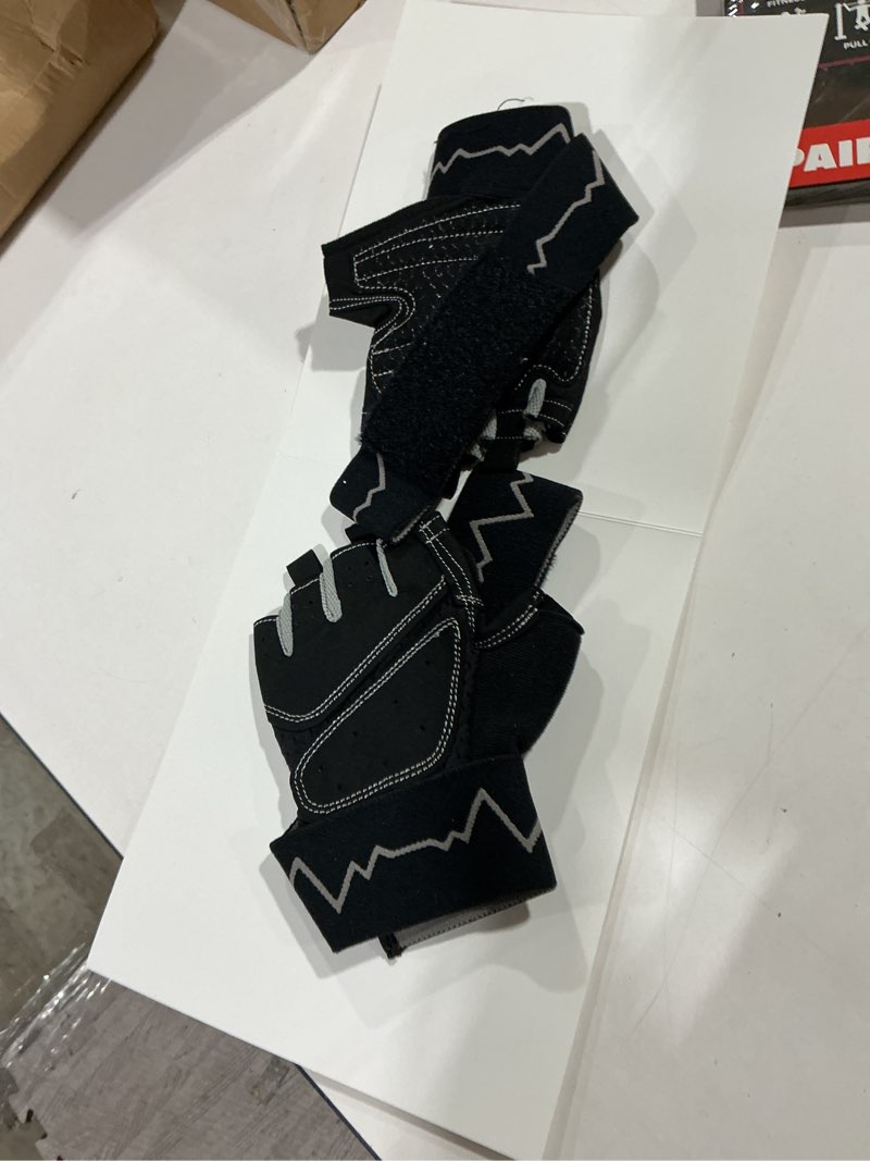Condition photo showing Good Condition for mhil workout gloves for women – breathable gym gloves for women with palm protection and enhanced grip – padded weight lifting glove for womens with wrist wraps support weightlifting exercise cycling black and grey s - xs: 6.3 – 7.4” / 16 – 19 cm