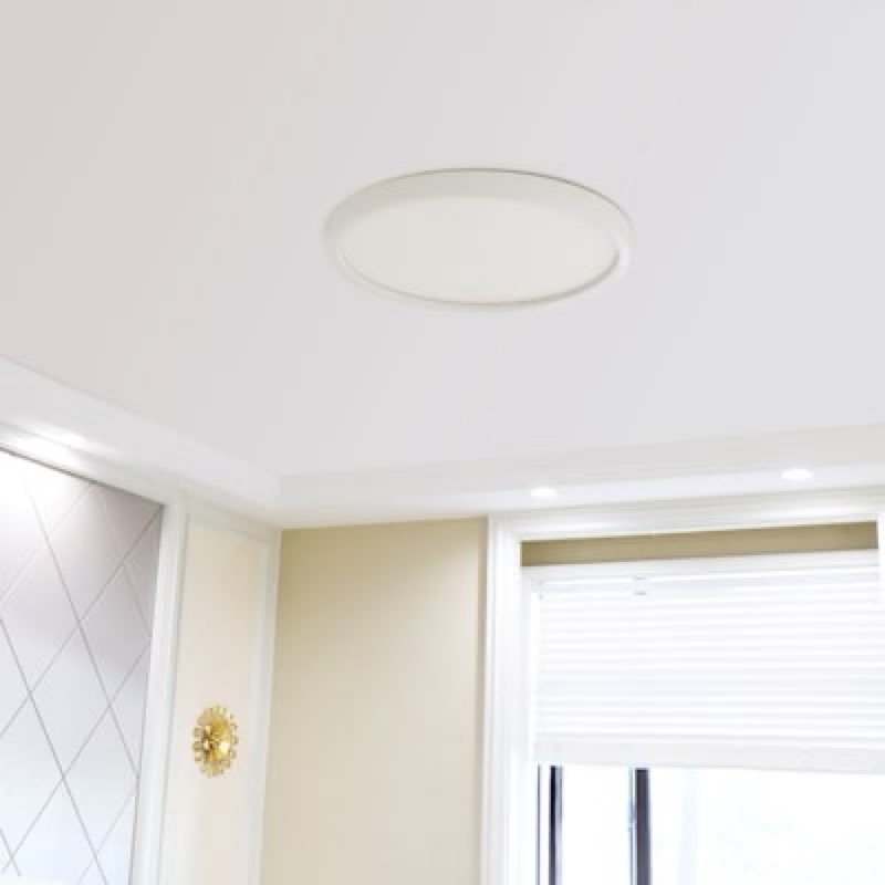  project source adjustable color temperature 15-in matte white integrated led flush mount light