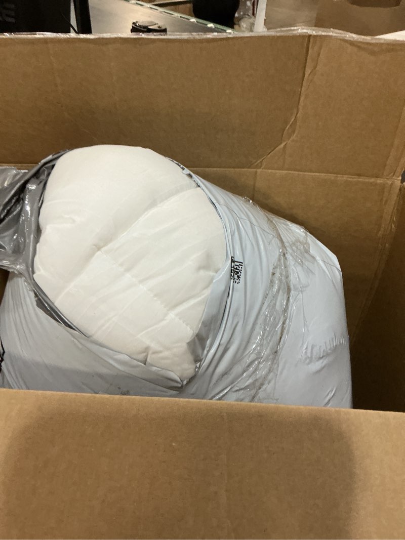 Condition photo showing As Is for niagara sleep solution cloud-like full size mattress topper - 100% cotton top mattress pad for back pain relief - breathable & naturally cooling for hot sleepers, white white full