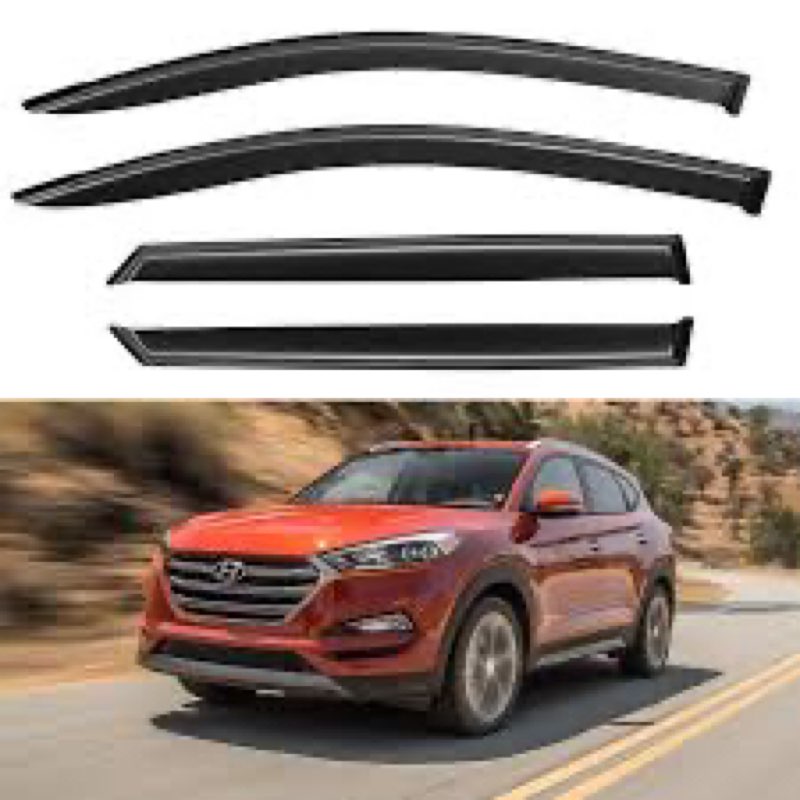 Window Visors Rain Guards FIT 2016, 2017, 2018, 2019, 2020, 2021 Hyundai Tucson – Side Window Deflec
