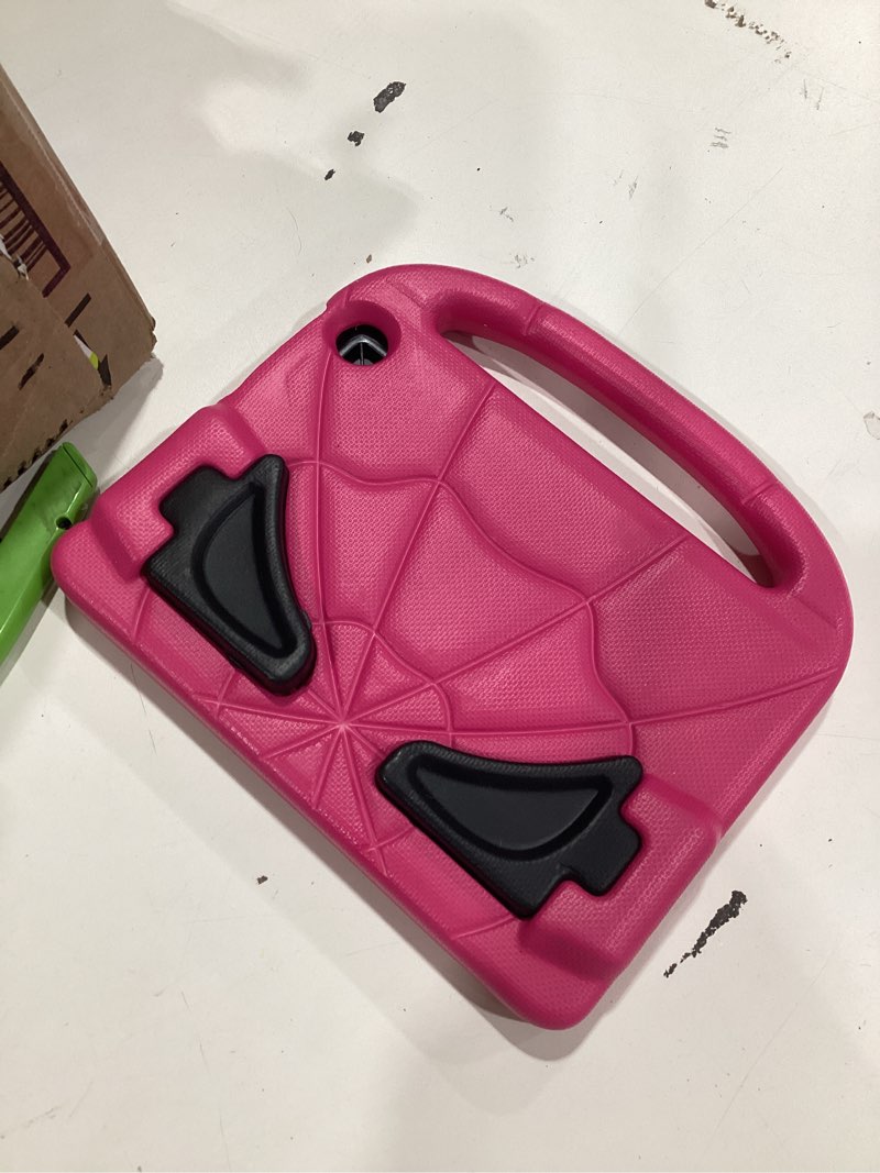Condition photo showing Good Condition for for amazon fire max 11 kids tablet case eva material light weight shockproof rugged heavy duty thumb kickstand kids case for amazon fire max 11 (2023) (rose red)