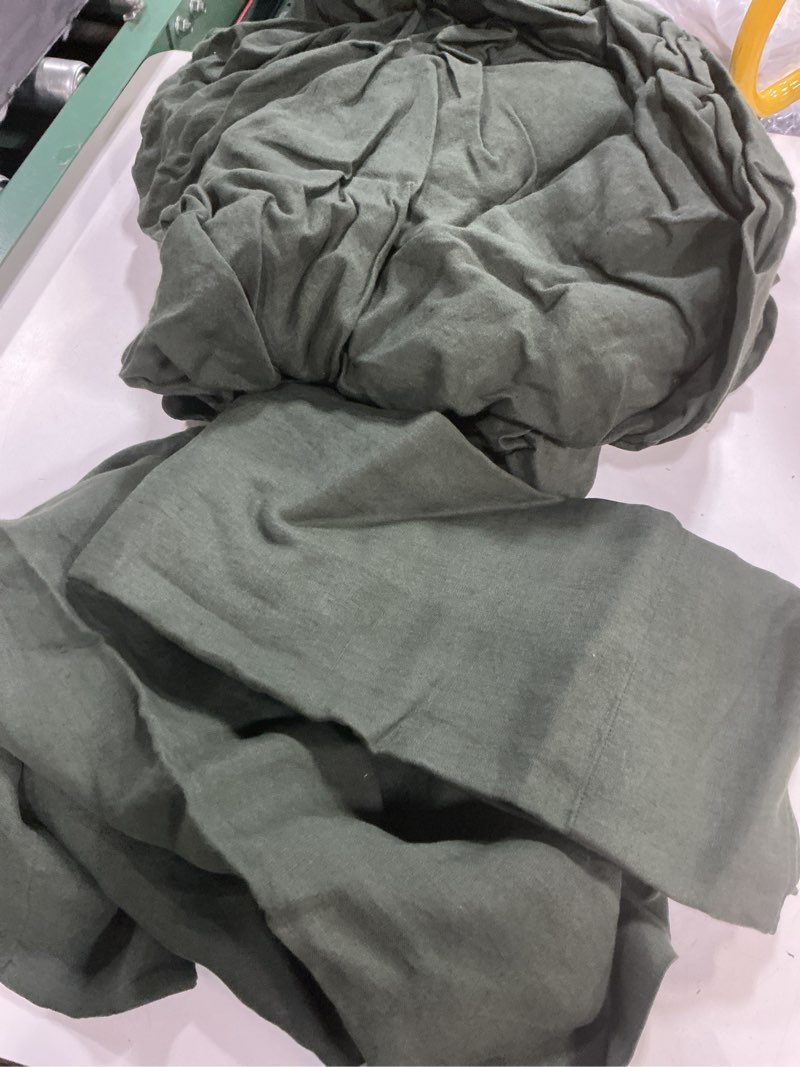 Condition photo showing Good Condition for quince, organic linen fitted sheet /set of 3 pcs/queen/pine