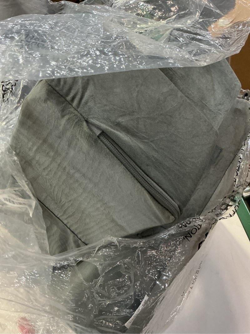 Condition photo showing Good Condition for ENITYA Reading Pillow for Sitting in Bed Adult, 19" Back Support Pillow for Bed Sitting up, Backrest Cushion for Reclining,Gaming,Resting,Watching TV in Couch or Floor, Wedge with Arms, Medium(Grey) Grey Medium(5'3"-5'10")