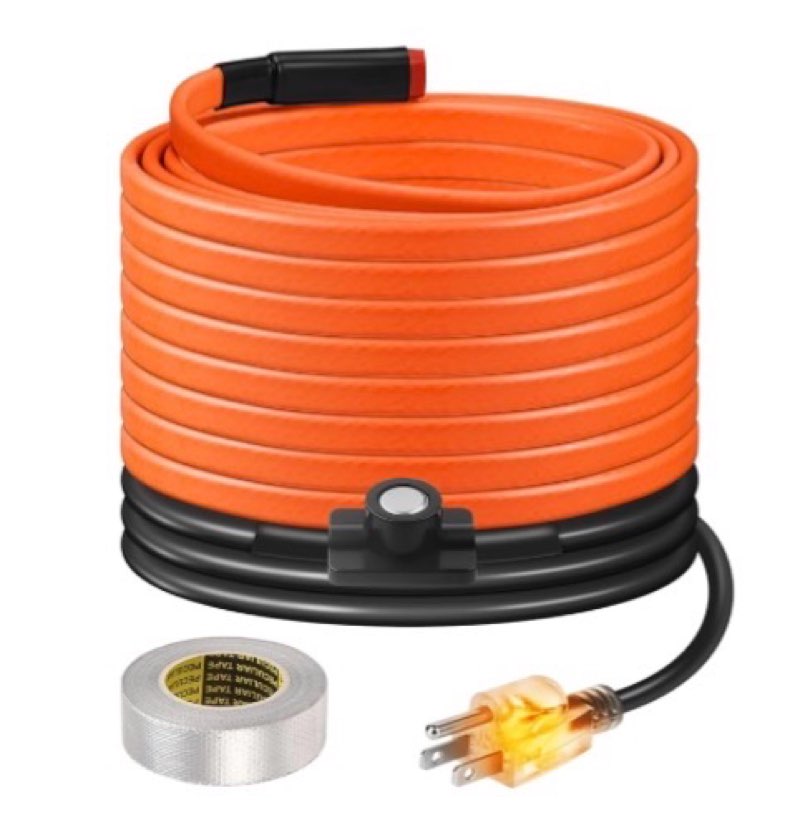 80ft heat tape for water pipes freeze protection ip65 waterproof 7w/ft 110v bddfoto heat cable with 